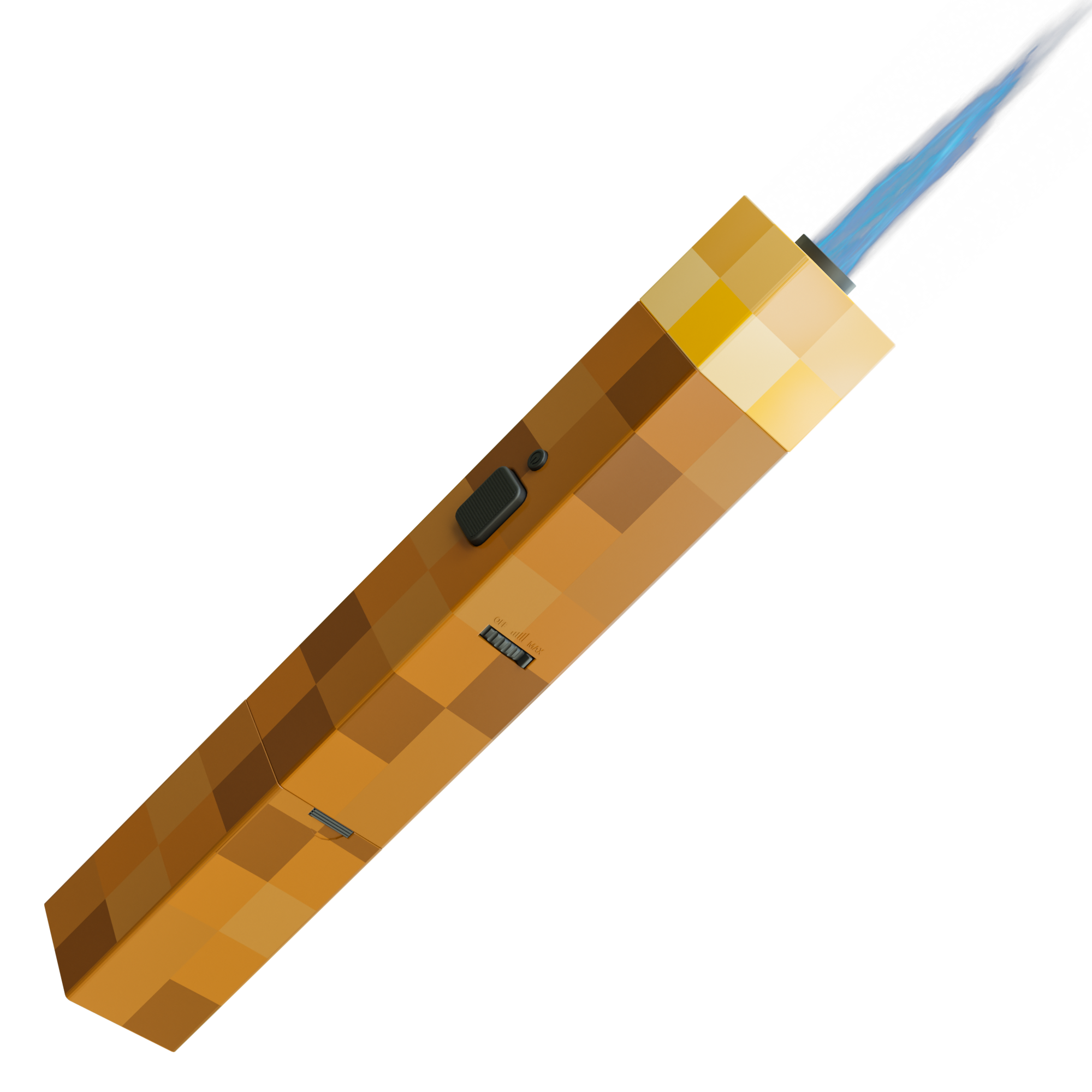 Pixel Torch original color with flame on