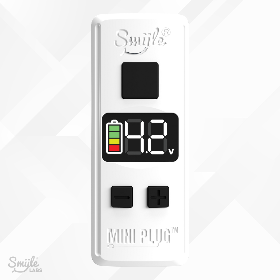 Mini Plug 510 Cart Battery with Built-in USB-C Cable, Adjustable Voltage, LED Display