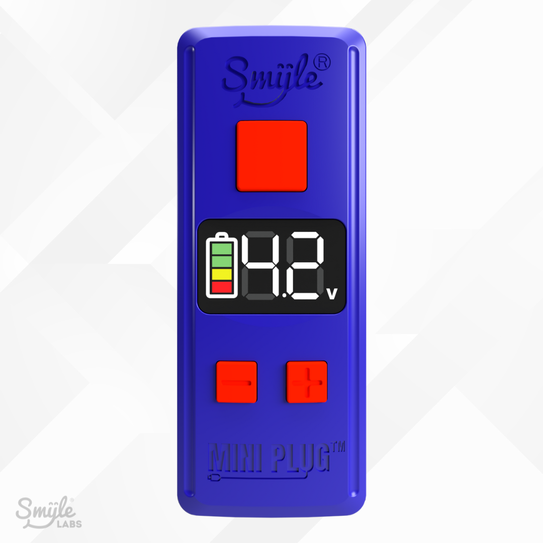 Mini Plug 510 Cart Battery with Built-in USB-C Cable, Adjustable Voltage, LED Display