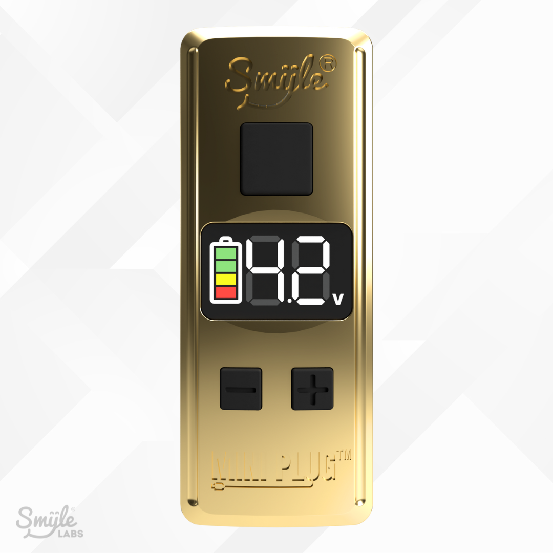 Mini Plug 510 Cart Battery with Built-in USB-C Cable, Adjustable Voltage, LED Display