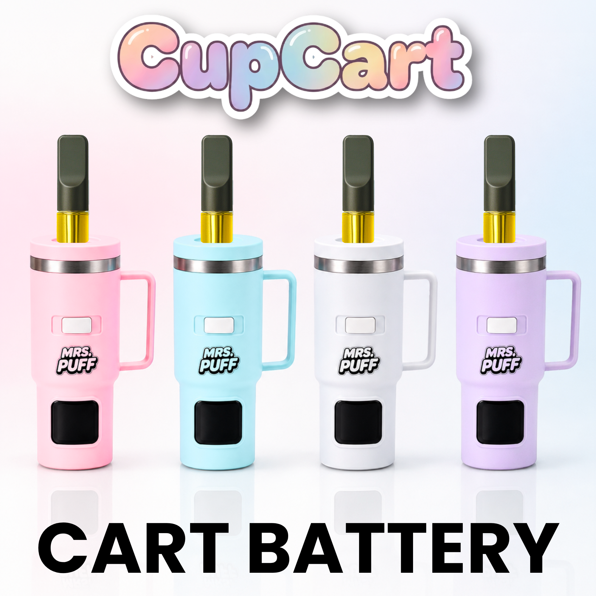 Cup Cart 510 Battery by Mrs. Puff (10 PACK DISPLAY)