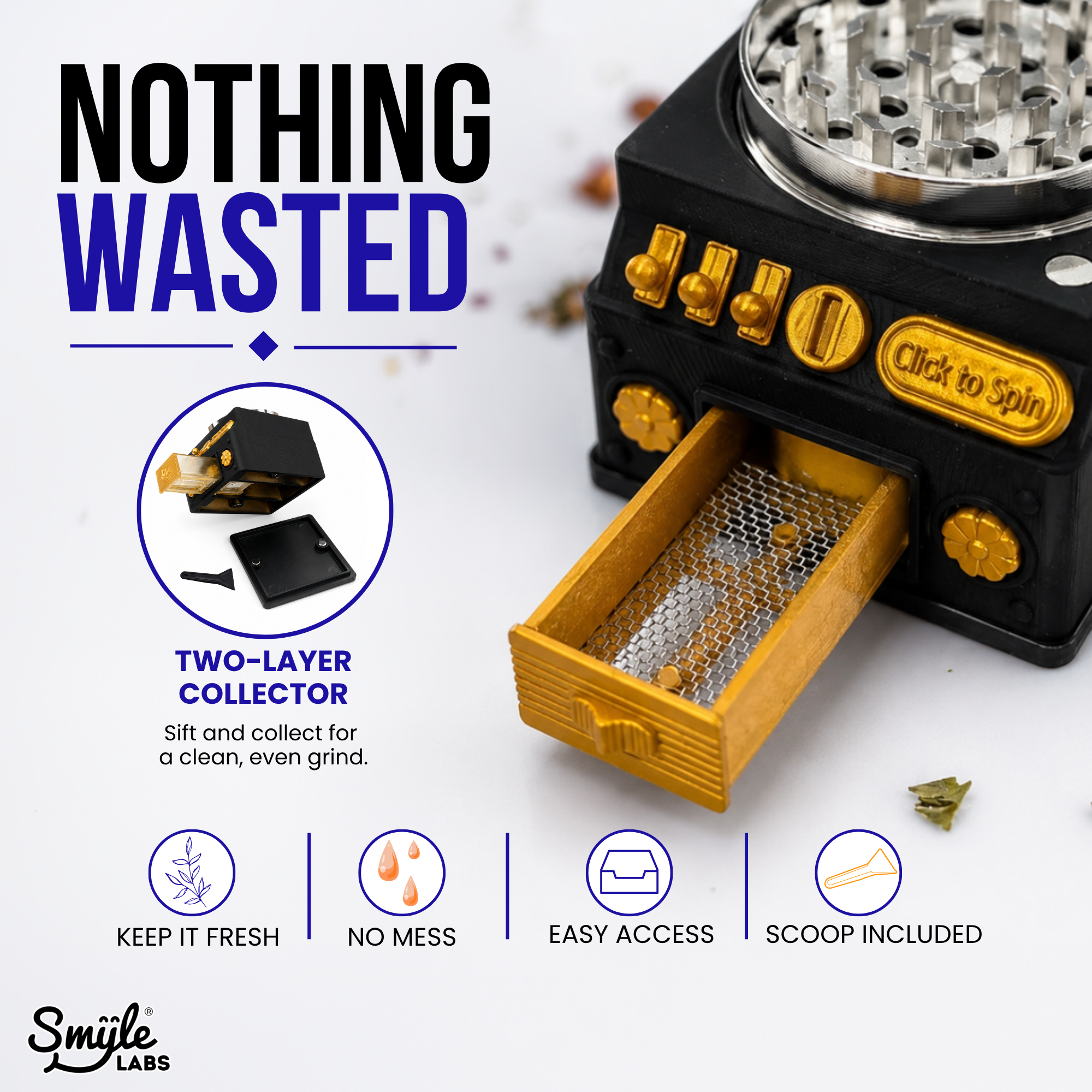 Herb Grinder with LED Lights & Working Slot Machine