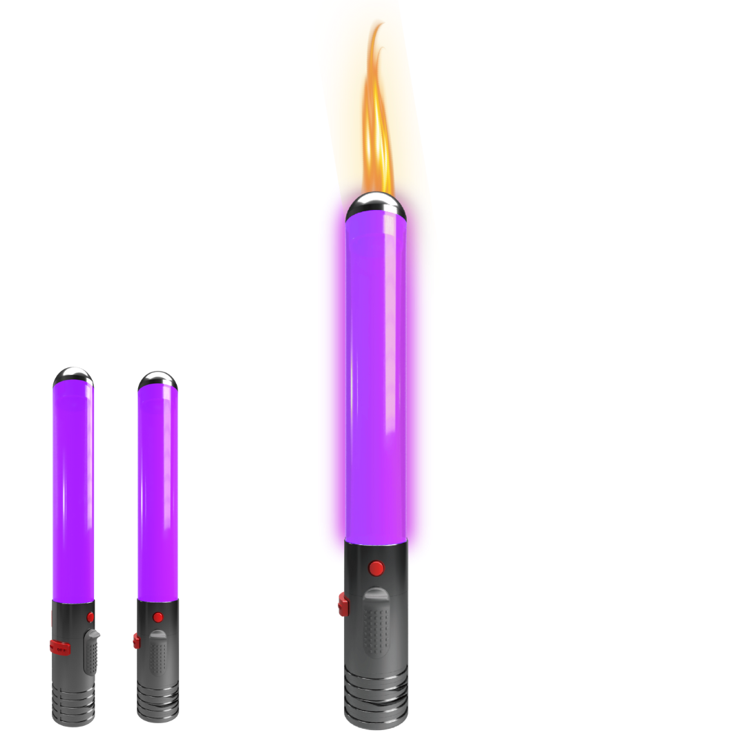 NEW! Saber Shaped Torch with Glowing Lights and Adjustable Flame