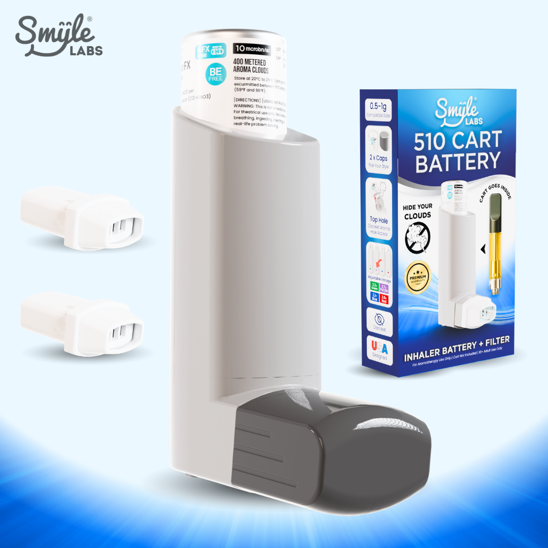 Smyle Inhaler 510 Battery and Cloud Filters White Smyle Inhaler 510 Battery and Cloud Filters White