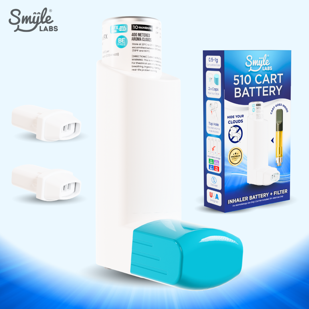 Smyle Inhaler 510 Battery and Cloud Filters White Smyle Inhaler 510 Battery and Cloud Filters White