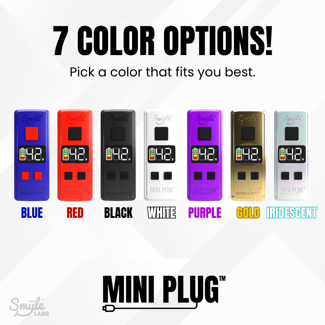Mini Plug 510 Cart Battery with Built-in USB-C Cable, Adjustable Voltage, LED Display