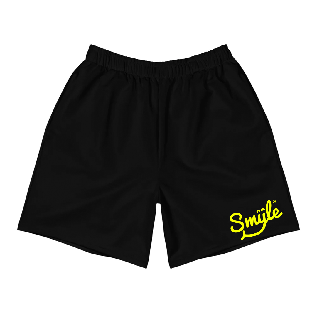 a black shorts with the words Smyle™ on it